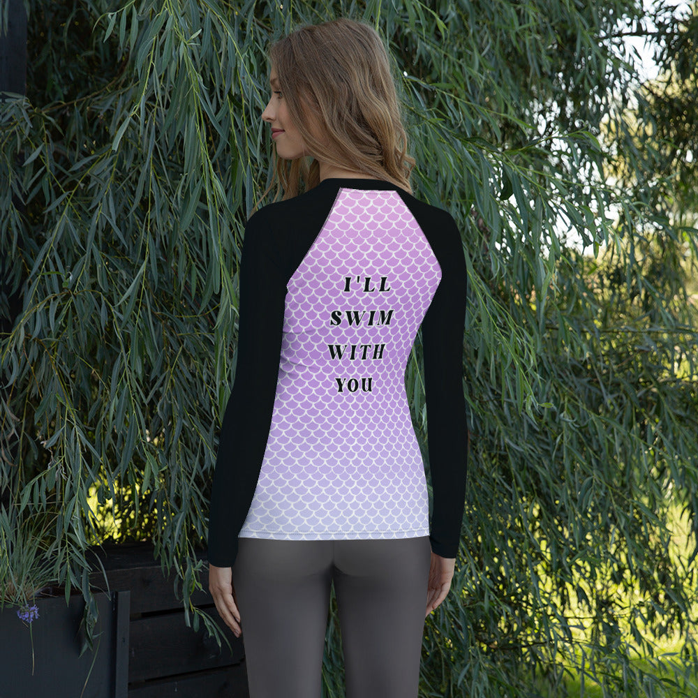 Mermaids 4 Mental Health Rash Guard - Pastel