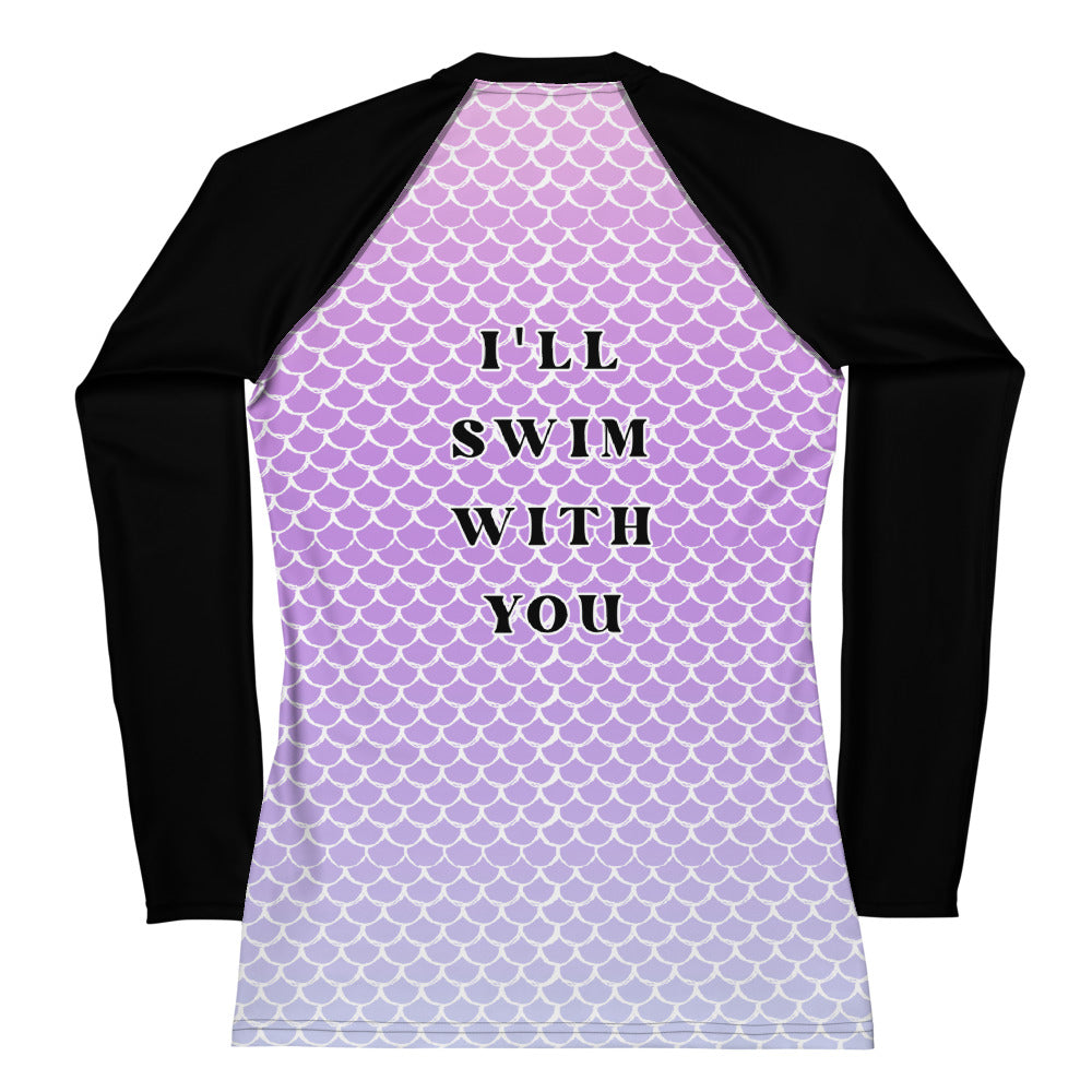 Mermaids 4 Mental Health Rash Guard - Pastel