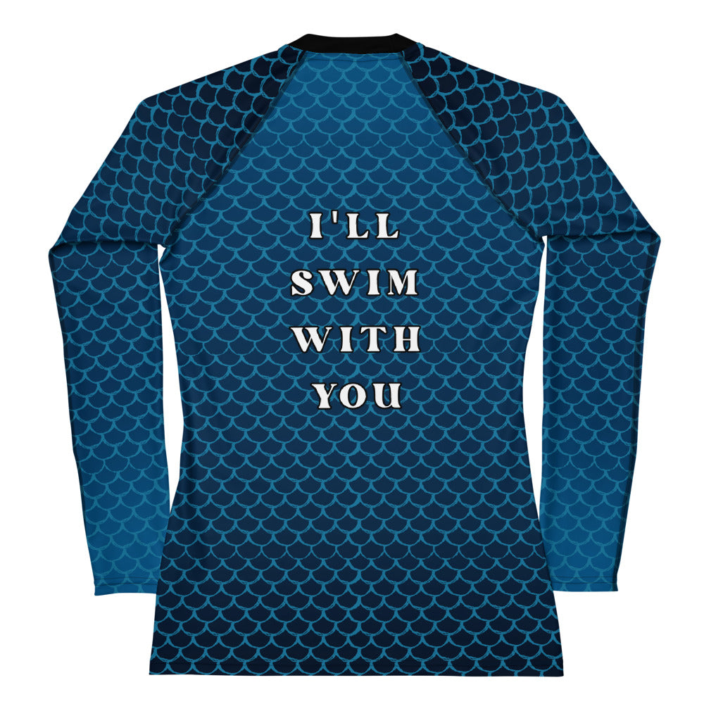 Mermaids 4 Mental Health Women's Rash Guard