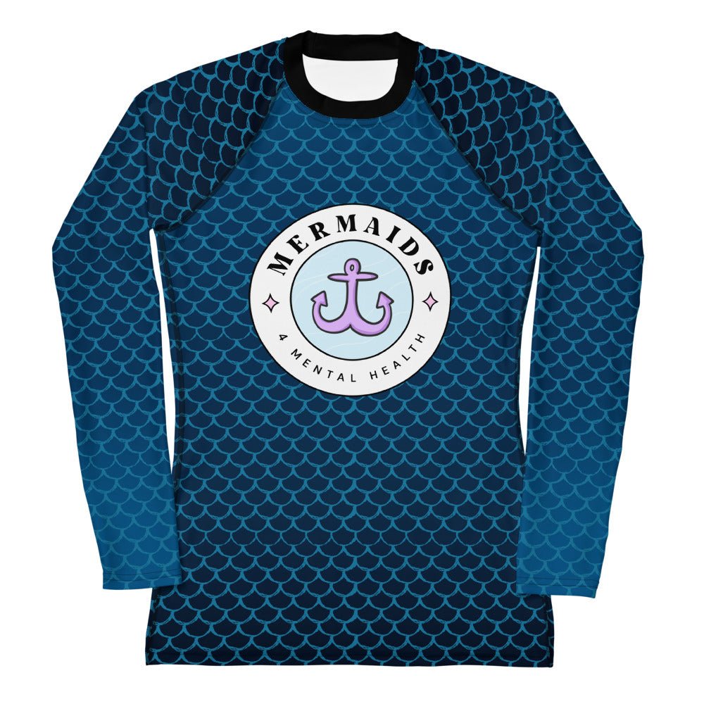 Mermaids 4 Mental Health Women's Rash Guard