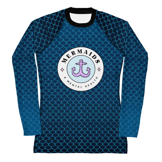 Mermaids 4 Mental Health Women's Rash Guard