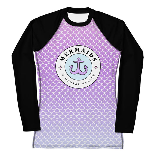 Mermaids 4 Mental Health Rash Guard - Pastel