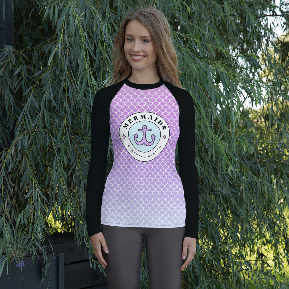 Mermaids 4 Mental Health Rash Guard - Pastel