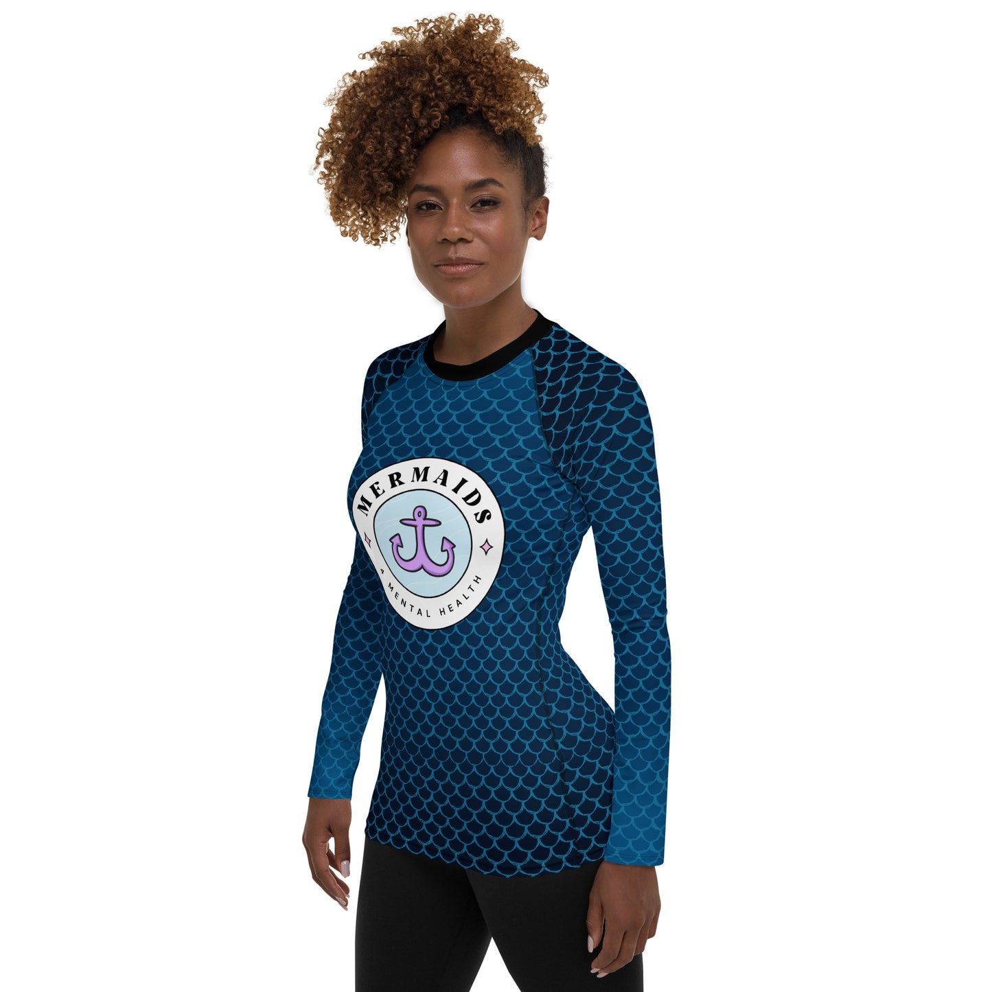 Mermaids 4 Mental Health Women's Rash Guard