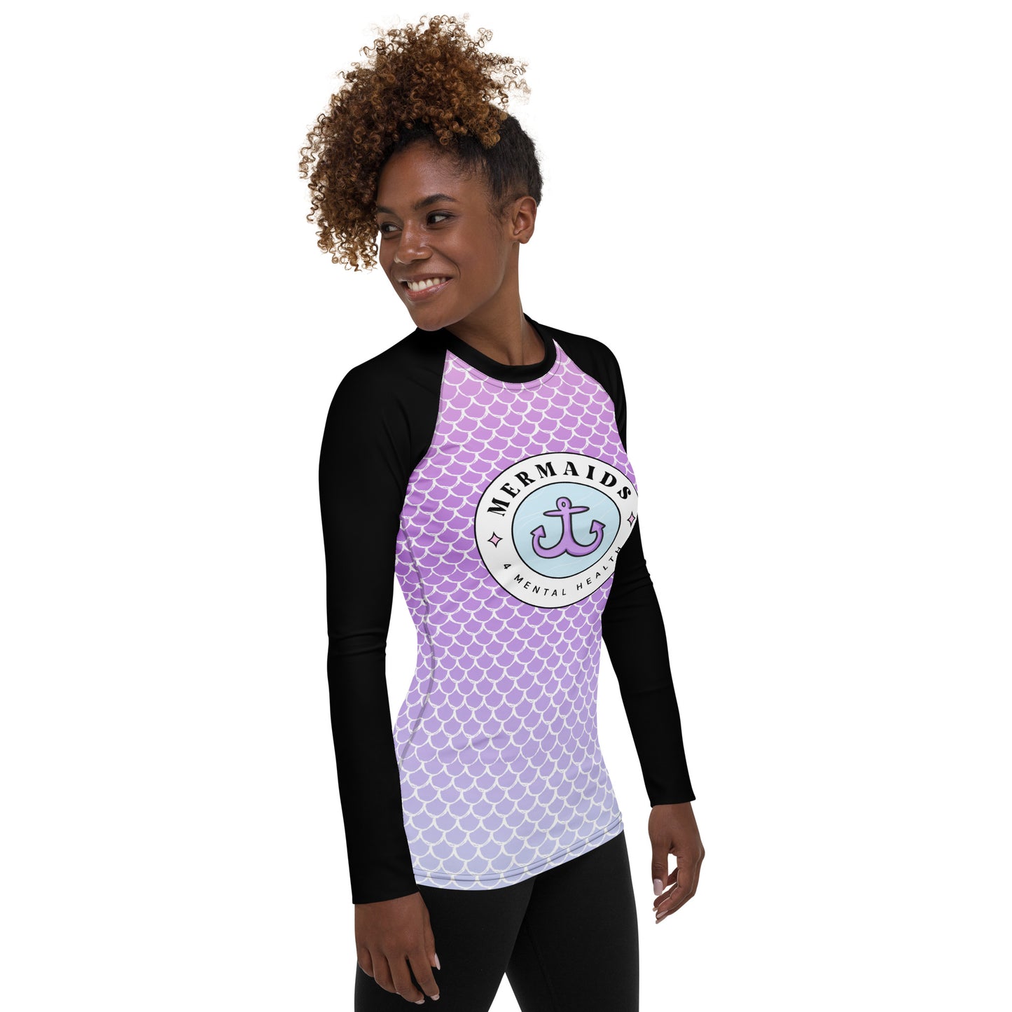 Mermaids 4 Mental Health Rash Guard - Pastel