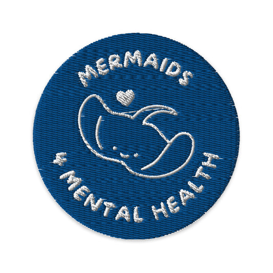 Mermaids 4 Mental Health Manta Ray Embroidered Patch