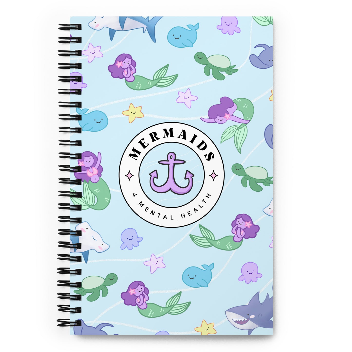 Mermaids 4 Mental Health Spiral notebook